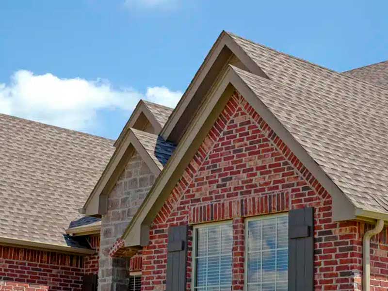 Roof line of house